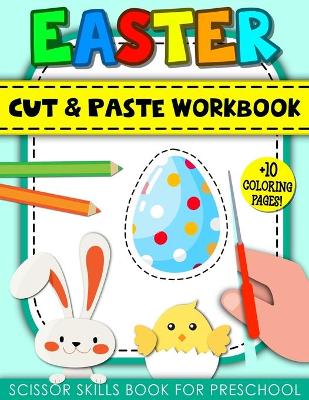 Book cover for Easter Cut and Paste Workbook for Preschool