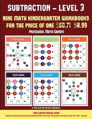 Book cover for Preschool Math Games (Kindergarten Subtraction/Taking Away Level 3)