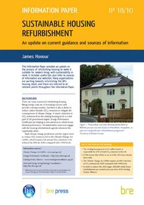 Cover of Sustainable Housing Refurbishment