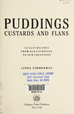 Book cover for Puddings, Custards, and Flans