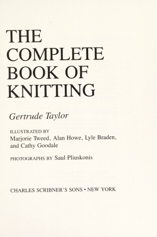 Cover of The Complete Book of Knitting