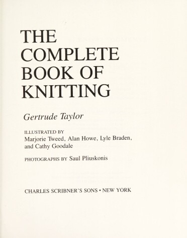 Book cover for The Complete Book of Knitting