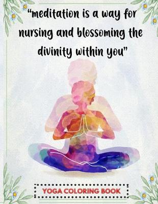 Book cover for Meditation is a way for nursing and blossoming the divinity within you