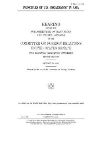 Cover of Principles of U.S. engagement in Asia