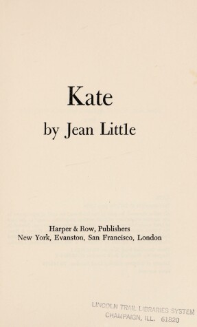 Book cover for Kate