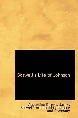 Book cover for Boswell S Life of Johnson