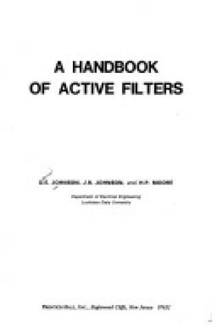 Cover of Handbook of Active Filters