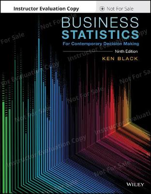 Book cover for Business Statistics: For Contemporary Decision Making, 9e Evaluation Copy