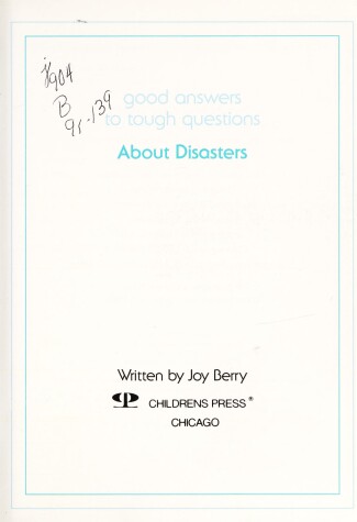 Cover of About Disasters