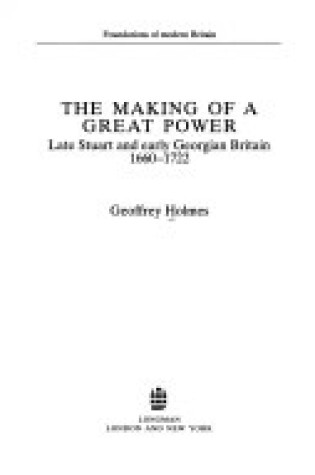 Cover of The Making of a Great Power