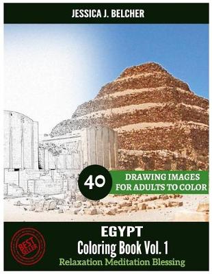 Book cover for EGYPT Coloring book for Adults Relaxation Vol.1 Meditation Blessing 40 Drawing