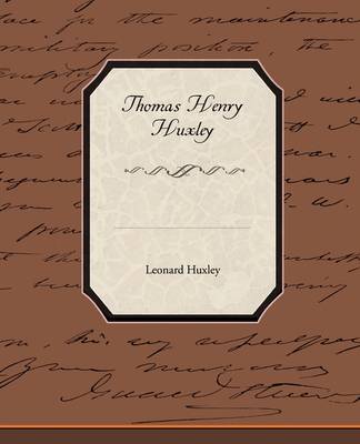 Book cover for Thomas Henry Huxley