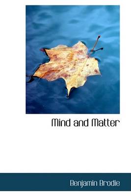 Book cover for Mind and Matter