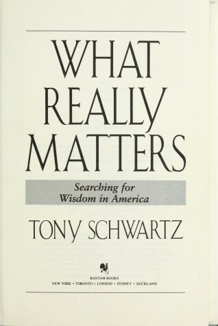 Book cover for What Really Matters