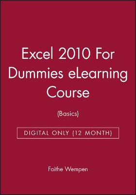 Book cover for Excel 2010 for Dummies Elearning Course (Basics) - Digital Only (12 Month)