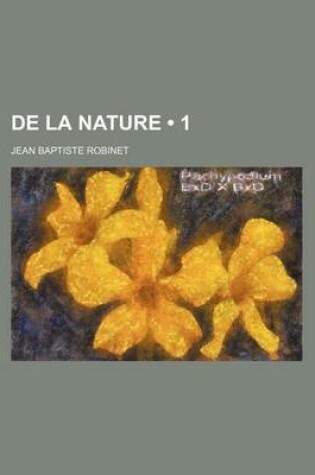 Cover of de La Nature (1)