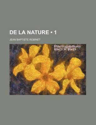 Book cover for de La Nature (1)