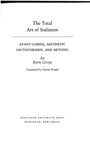 Book cover for The Total Art of Stalinism