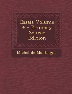 Book cover for Essais Volume 4