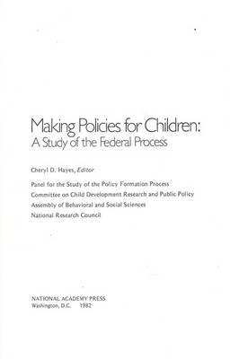 Book cover for Making Policies for Children