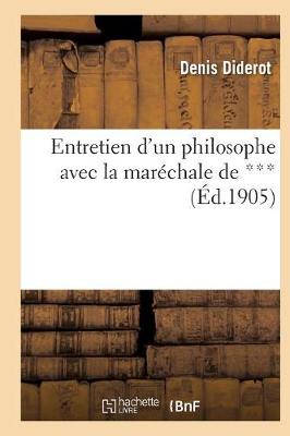 Book cover for Entretien d'Un Philosophe Avec La Marechale de ***