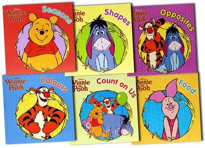 Book cover for Disney Winnie the Pooh Collection Large Pocket Library (shapes, Seasons, Opposites, Food, Count on Us, Colours)