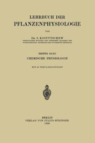 Cover of Lehrbuch Der Pflanzenphysiologie