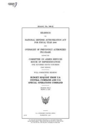 Cover of Hearings on National Defense Authorization Act for fiscal year 2006 and oversight of previously authorized programs