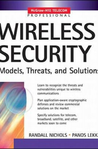 Cover of Wireless Security: Models, Threats, and Solutions