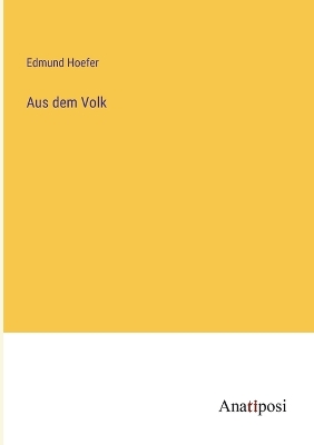 Book cover for Aus dem Volk