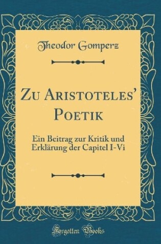 Cover of Zu Aristoteles' Poetik