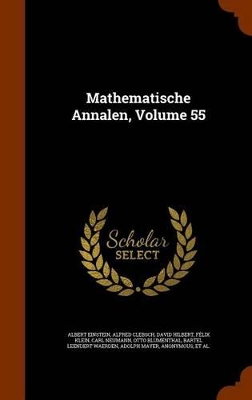 Book cover for Mathematische Annalen, Volume 55