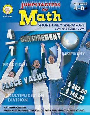 Cover of Jumpstarters for Math, Grades 4 - 12