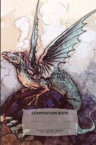 Cover of Dragon Fantasy Composition Notebook, Wide Ruled
