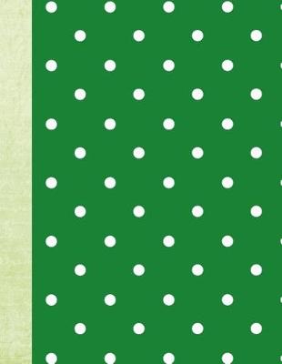 Book cover for Green and White Dot Pattern 100 Pages 8.5 X 11 Journal Notebook