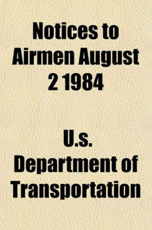 Cover of Notices to Airmen August 2 1984