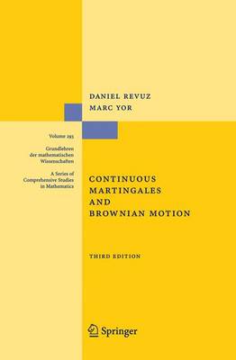 Cover of Continuous Martingales and Brownian Motion