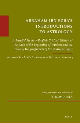 Book cover for Abraham Ibn Ezra's Introductions to Astrology