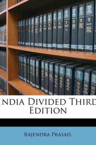 Cover of India Divided Third Edition