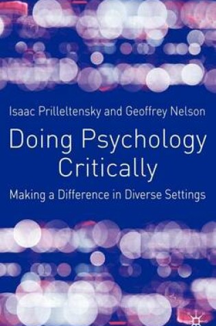 Cover of Doing Psychology Critically: Making a Difference in Diverse Settings