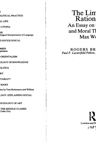 Cover of The Limits of Rationality