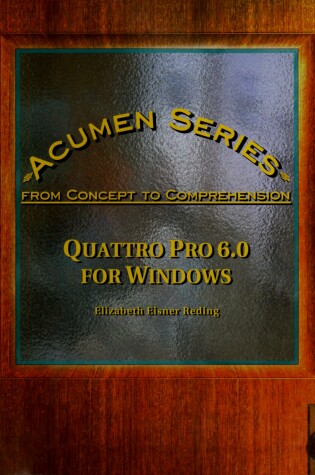 Cover of Quattro Pro 6.0 for Windows
