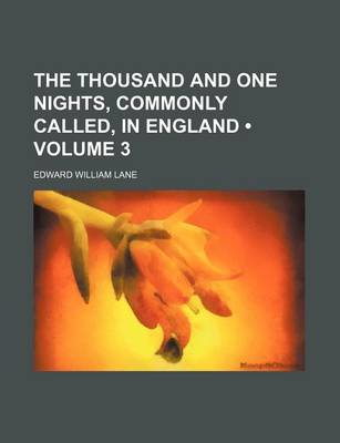 Book cover for The Thousand and One Nights, Commonly Called, in England (Volume 3)