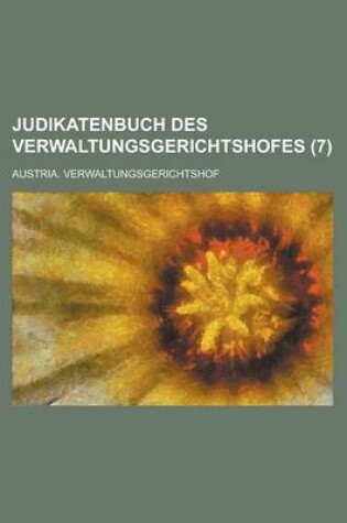 Cover of Judikatenbuch Des Verwaltungsgerichtshofes (7)