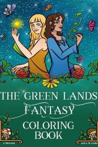 Cover of The Green Lands Fantasy Coloring Book