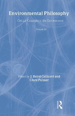 Cover of Envi Phil Crit Conc Envi Vol 3