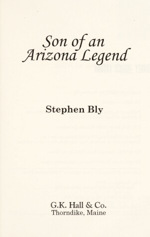 Book cover for Son of an Arizona Legend