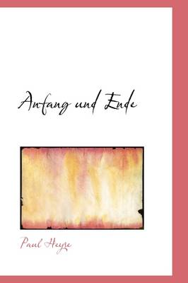 Book cover for Anfang Und Ende