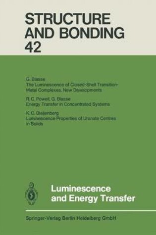 Cover of Luminescence and Energy Transfer