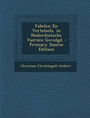 Book cover for Fabelen En Vertelsels, in Nederduitsche Vaerzen Gevolgd